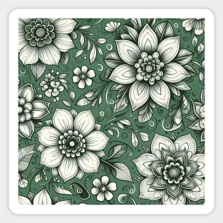 White Flowers Sticker